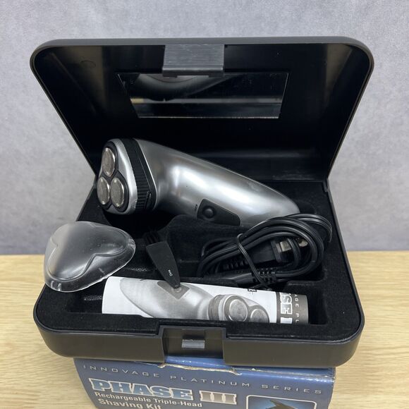 Innovage Phase III Rechargeable Triple Head Shaving Kit & Personal Groomer READ - Picture 2 of 5